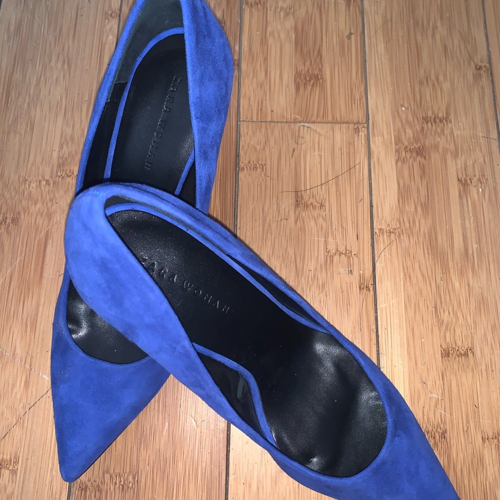 Zara blue heels
